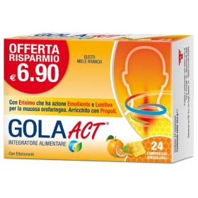 Gola Act Miele Arancia Integratore per la Gola 20 Compresse Orosolubili