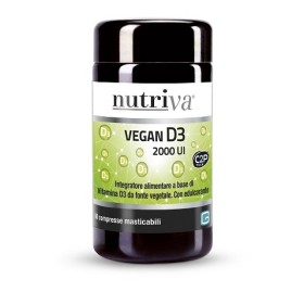 Nutriva Vegan D3 Integratore Vitaminina D 60 Compresse Masticabili