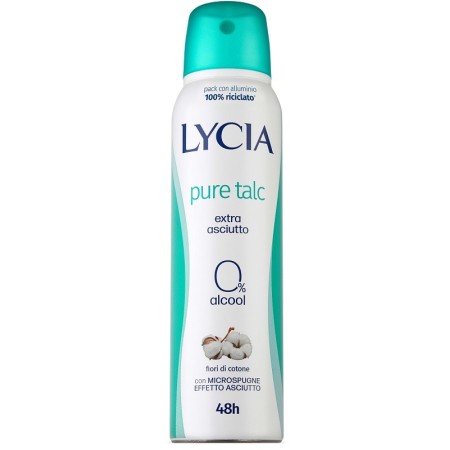 Lycia Spray Gas Antiodorante Pure Talc Protezione Asciutta 150 ml