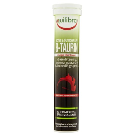 Equilibra B- Taurin Integratore Energetico per Sportivi 20 Compresse Effervescenti