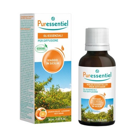 Puressentiel Oli Essenziali per Diffusione Miscela Viaggio in Sicilia 30 ml