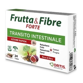 Frutta e Fibre Forte Integratore per il Transito Intestinale Pigro Occasionale  24 Cubetti