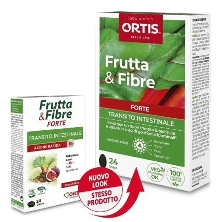 Frutta e Fibre Forte Integratore Per Il Transito Intestinale Pigro Occasionale 24 Compresse