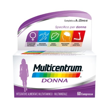 Multicentrum Donna Integratore Multivitaminico Multiminerale 60 Compresse