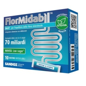 FlorMidabil Daily Polvere Integratore Fermenti Lattici 10 Bustine