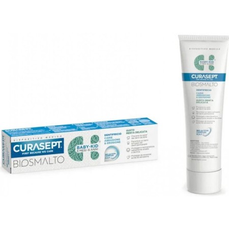 Curasept Biosmalto Baby-Kid Dentifricio Gusto Menta 50 ml