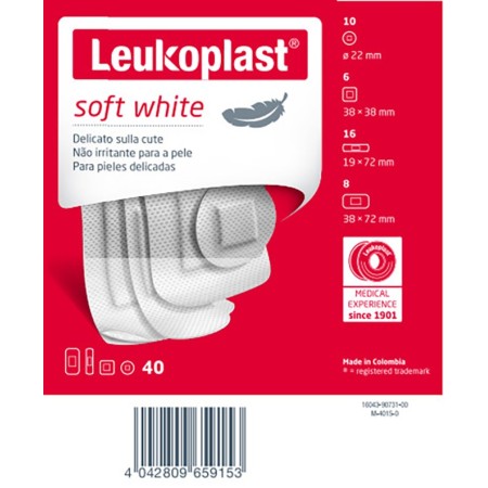 Leukoplast Soft Cerotti Delicati in Tessuto 40 Pezzi Assortiti