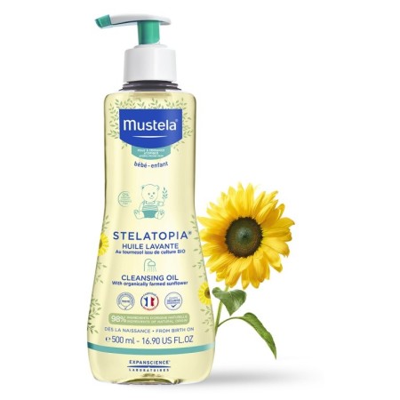 Mustela Stelatopia Olio Bagno Per Bambino Nutriente Pelle Secca 500 ml