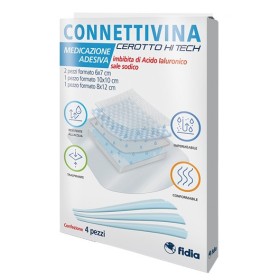 Connettivina Cerotto Hi Tech Medicazione Adesiva 4 Pezzi Misure Miste