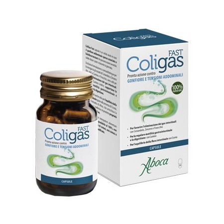 Coligas Fast Aboca Integratore Gonfiore Addominale 50 Capsule