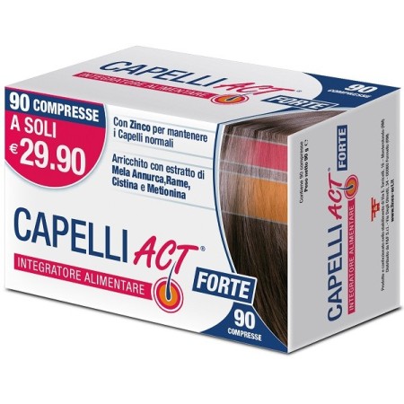 Capelli Act Forte Integratore di Zinco 90 Compresse