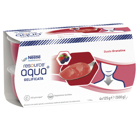 Resource Aqua  Granatina Bevanda Gelificata Senza Zucchero 4x125 ml