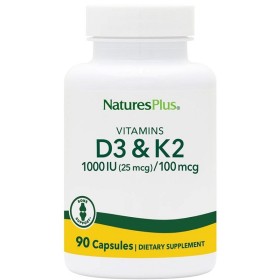 Natures Plus Vitamins D3 & K2 Integratore Sistema Immunitario 90 Compresse