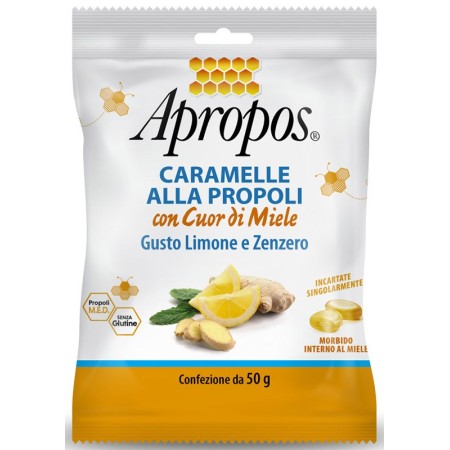 Apropos Caramelle Dure Limone E Zenzero Cuor Di Miele 50g