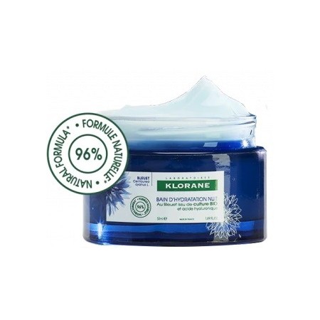 Klorane Fiordaliso BIO Bagno di Idratazione Notte con Acido Ialuronico di Origine Vegetale 50 ml
