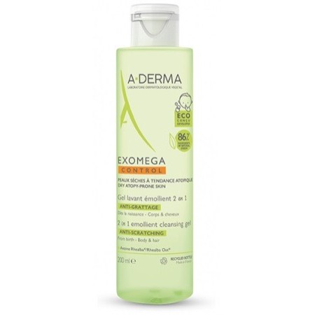 A-Derma Exomega Control Gel 2in1 Per Pelle Secca e a Tendenz