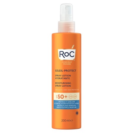 RoC Soleil Lozione Spray Solare Corpo SPF 50  Idratante 200 ml