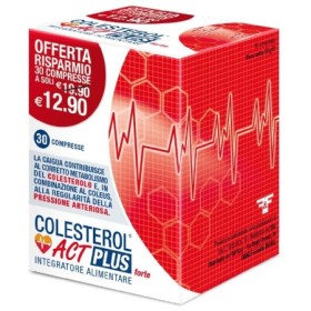 Colesterol Act Plus Forte Integratore Controllo Colesterolo 30 Compresse