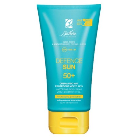 Bionike Defence Sun Crema Viso Mat SPF 50  Protezione Solare Pelle Grassa 50 ml