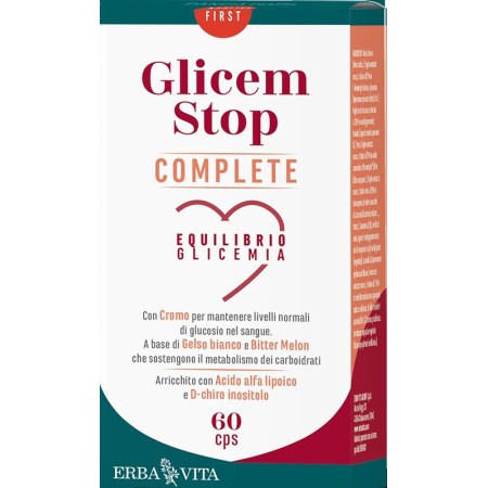 Erba Vita Glicem Stop Integratore Equilibrio Glicemia 60 Capsule