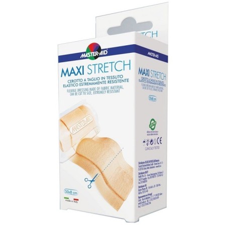 Master Aid Maxi Stretch Cerotto A Taglio Elastico Color Pelle Ipoallergenico 50x8 cm
