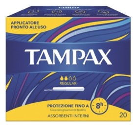 Tampax Blue Box Regular Assorbente Interno Flusso Leggero Medio 20 Pezzi