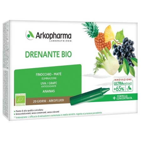 Arkofluidi Drenante Bio Integratore Drenante 20 Flaconcini