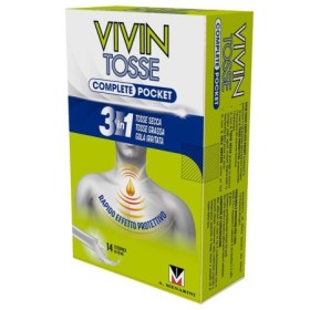 Vivin Tosse Complete 3 in 1 Complete Pocket Tosse Grassa, Secca e Mal di Gola 14 Stick