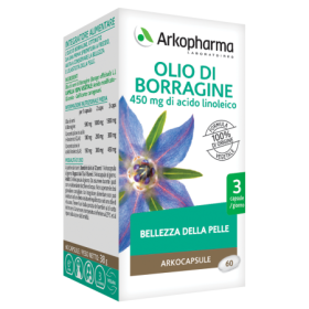 Arkocapsule Olio di Borragine Bio Integratore per la Pelle 60 Capsule