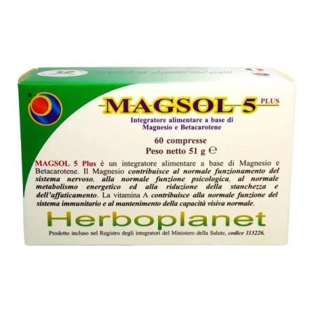 Herboplanet  Magsol 5 Plus Integratore 60 Compresse