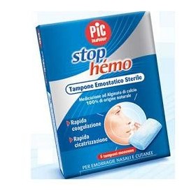 Pic Stop Hemo Tampone Emostatico per Piccole Emorragie Nasali e Cutanee 5 Pezzi