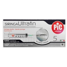 Pic Siringa Ultrafine Sterile da 5 ml 10 Pezzi