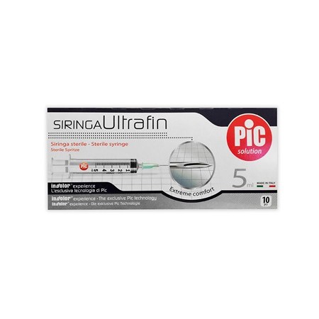 Pic Siringa Ultrafine Sterile da 5 ml 10 Pezzi