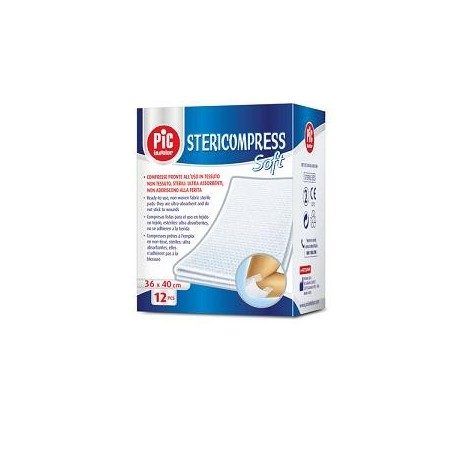 Pic Stericompress Soft Tessuto Non Tessuto 18x40 cm 12 Garze