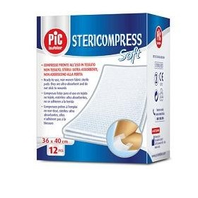 Pic StericOmpress Soft Tessuto Non Tessuto  36x40 cm 12 Garze