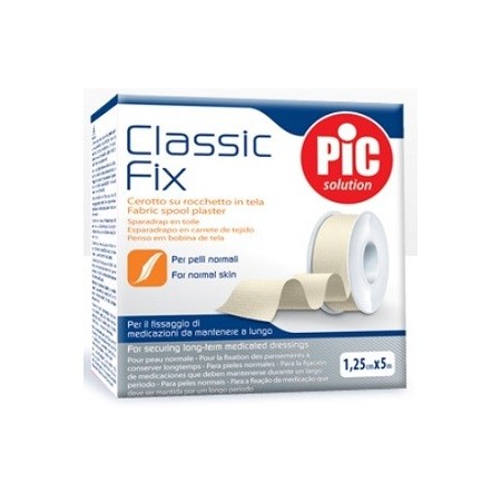Pic Fix Cerotto su Rocchetto Tela Bianca TNT 1,25 cm x 5 m