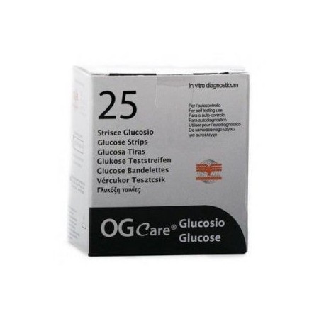 Ogcare Glucosio Strisce Misurazione Glicemia 25 Pezzi