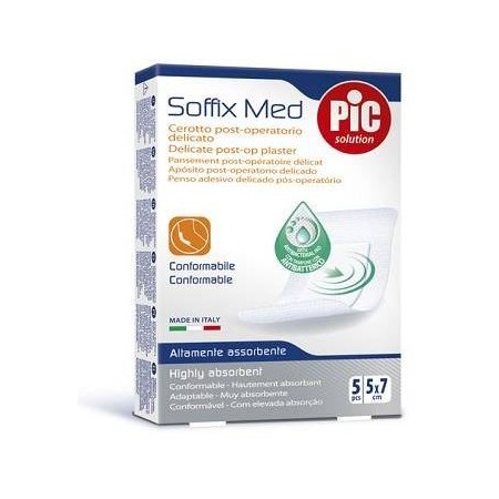 Pic Soffix Med Cerotto Post Operatorio Delicato 5x7 cm 5 Pezzi