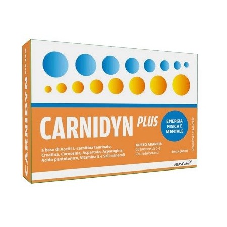 Carnidyn Plus Integratore Energetico Con Carnitina 20 Bustine