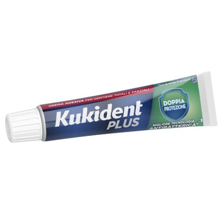 Kukident Plus Dual Protect Crema Adesiva Protesi Dentali 40 g