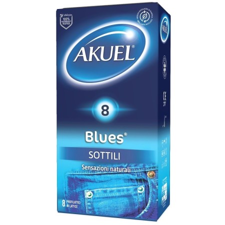 Akuel Preservativi Blues Sottili 8 Pezzi