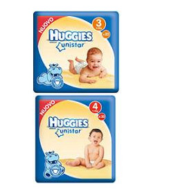 Huggies Unistar Pannolini Taglia 4 (7-18 kg) 18 Pannolini