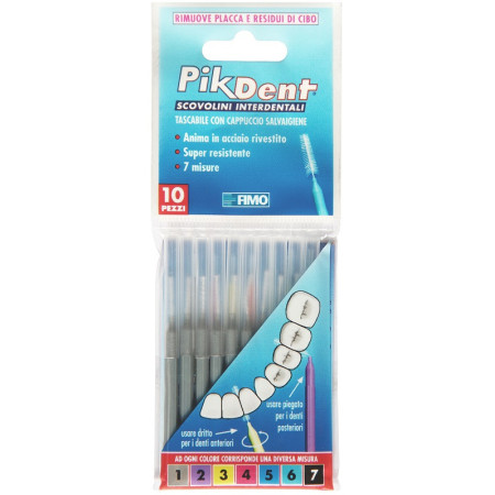 Pikdent Scovolino Interdentale 1 Grigio 0,4 mm 10 Pezzi