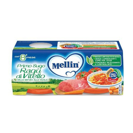 Mellin Primi Sughi Ragù Di Vitello 2 x 80g