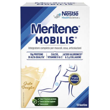 Meritene Mobilis Vaniglia Integratore Muscoli Ossa Articolazioni 10 bustine