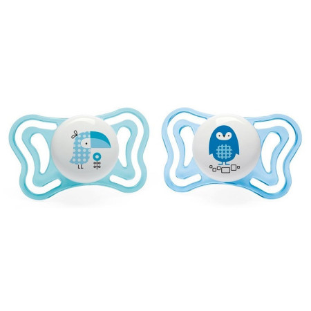 Chicco Succhietto Light Boy Silicone 2-6 mesi 2 Pezzi