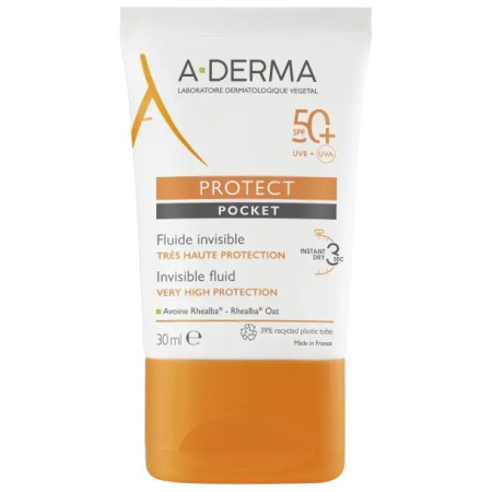 A-Derma Protect Pocket Fluido Solare Viso Invisibile SPF 50 