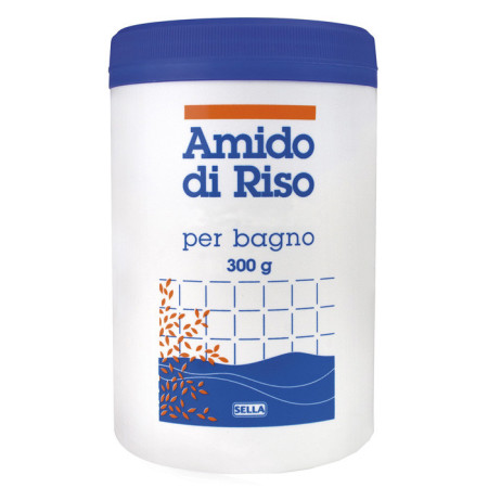 Sella Amido Di Riso Per Bagno Emolliente Idratante Barattolo 300 g