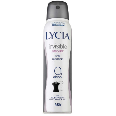 Lycia Invisible Fast Dry Spray Deodorante Antiodore 150 ml