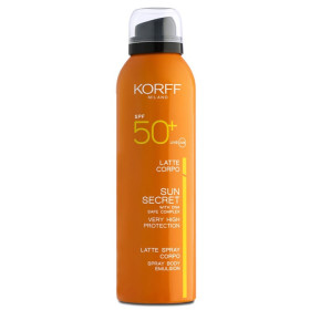 Korff Sun Secret Latte Solare Spray Corpo SPF 50  Protezione Molto Alta 200 ml